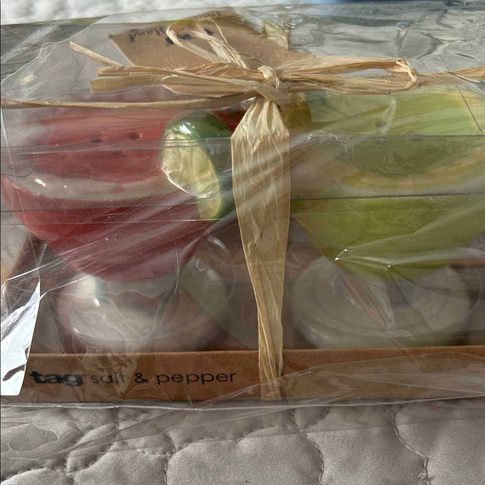 Tag Festive Margaritas Salt & Pepper Shaker Set - Red and Green New